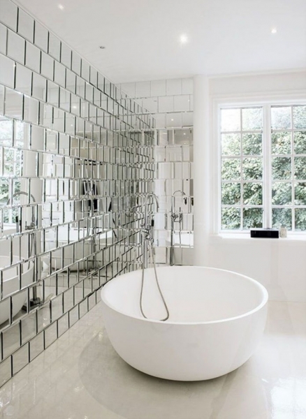 Отделка стен в ванной: виды, варианты дизайна, цветовая гамма, примеры декора