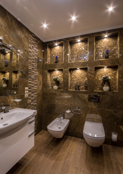 Ниши в ванной комнате: варианты наполнения, выбор места расположения, идеи дизайна