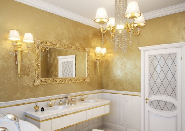 Декоративная штукатурка в ванной: виды, цвет, дизайн, варианты отделки (стены, потолок)