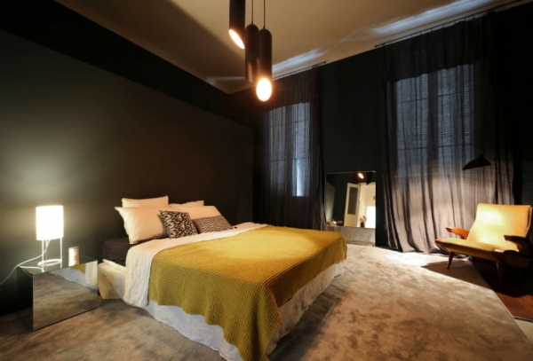 Черная спальня: фото в интерьере, особенности оформления, сочетания