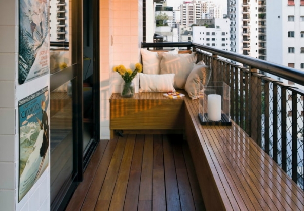 Дизайн открытого балкона