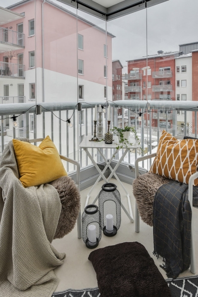 Советы и идеи по оформлению балкона в скандинавском стиле