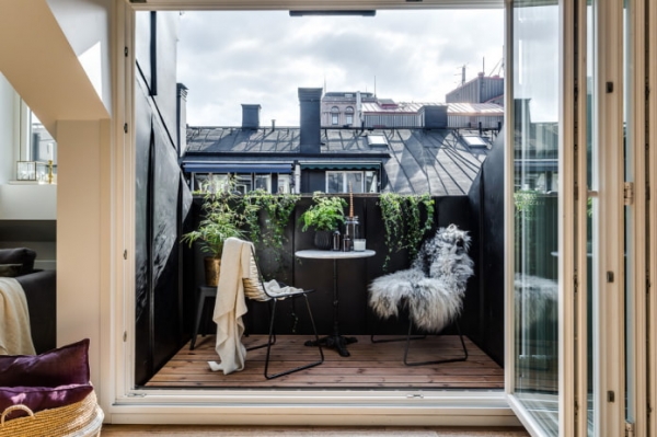 Советы и идеи по оформлению балкона в скандинавском стиле